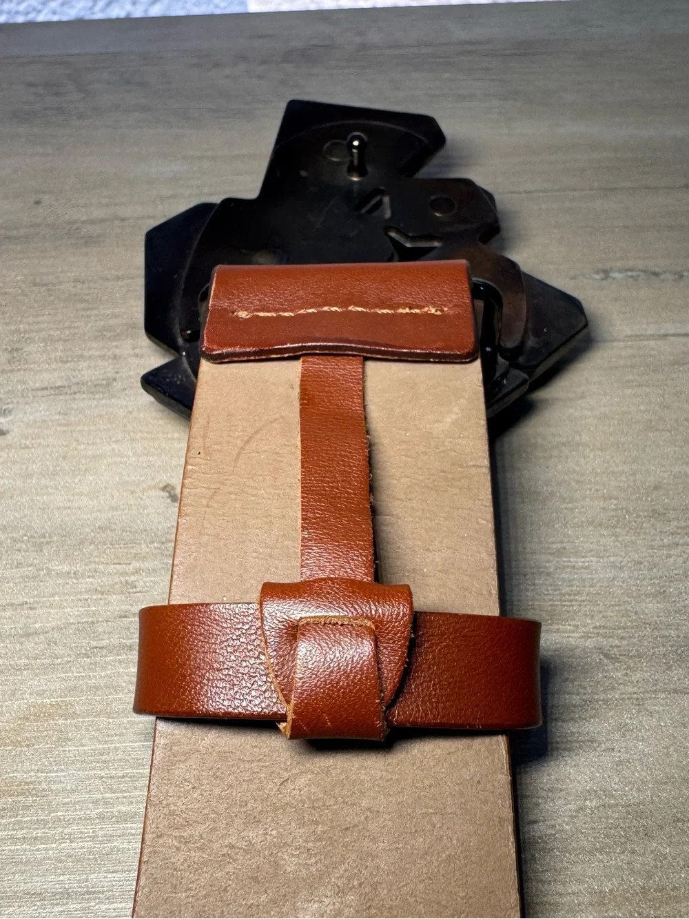 Patrizia Pepe Italy Genuine Leather Jewel Buckle Belt Brown